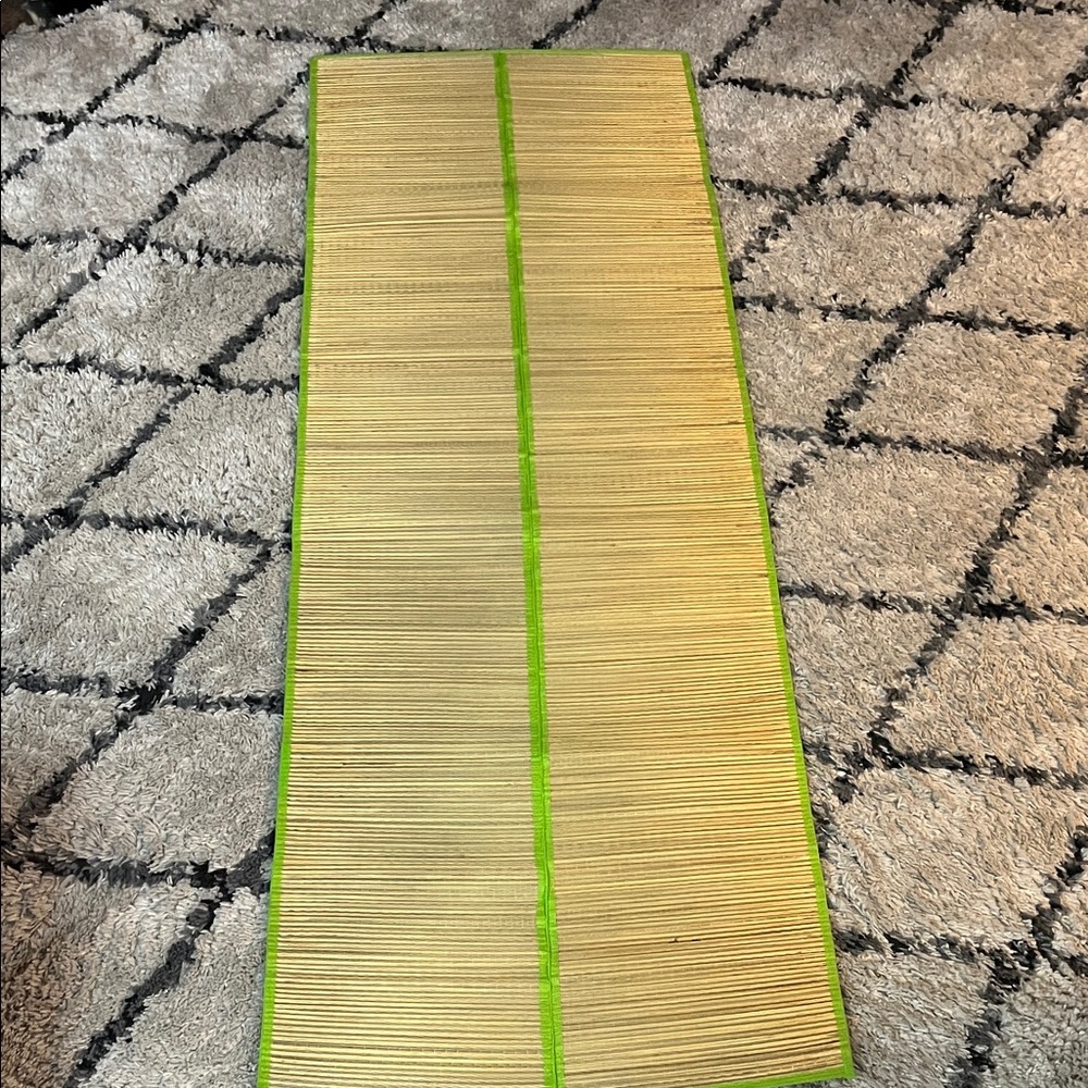 Striped Beach Mat Tote Bag in Lime Green {flawed} - Picture 5 of 6